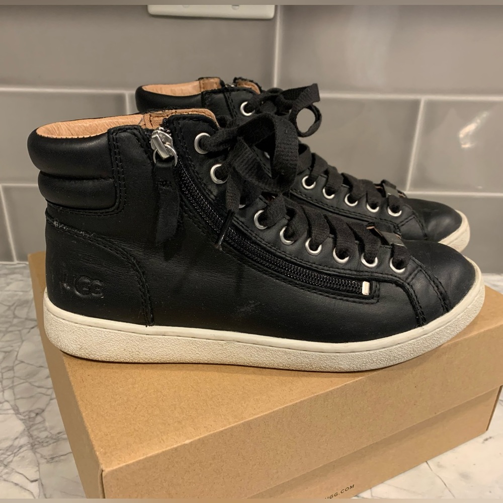 UGG, Olive High Top Sneaker, Size 7, Color Black